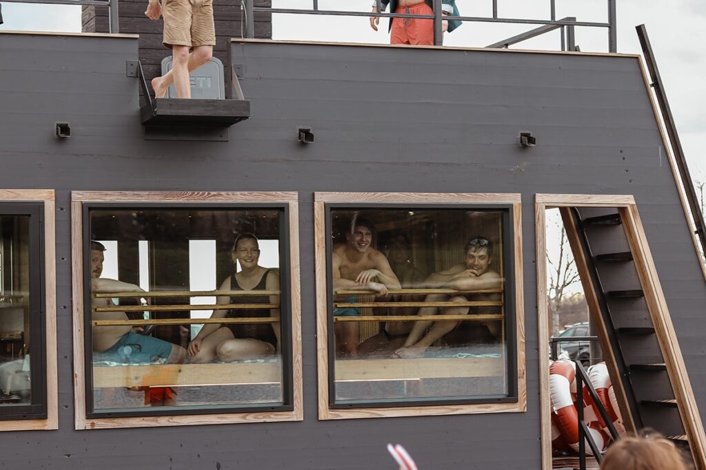 Experience Duluth’s Floating Nordic Sauna & Cold Plunge at Cedar and Stone Nordic Sauna