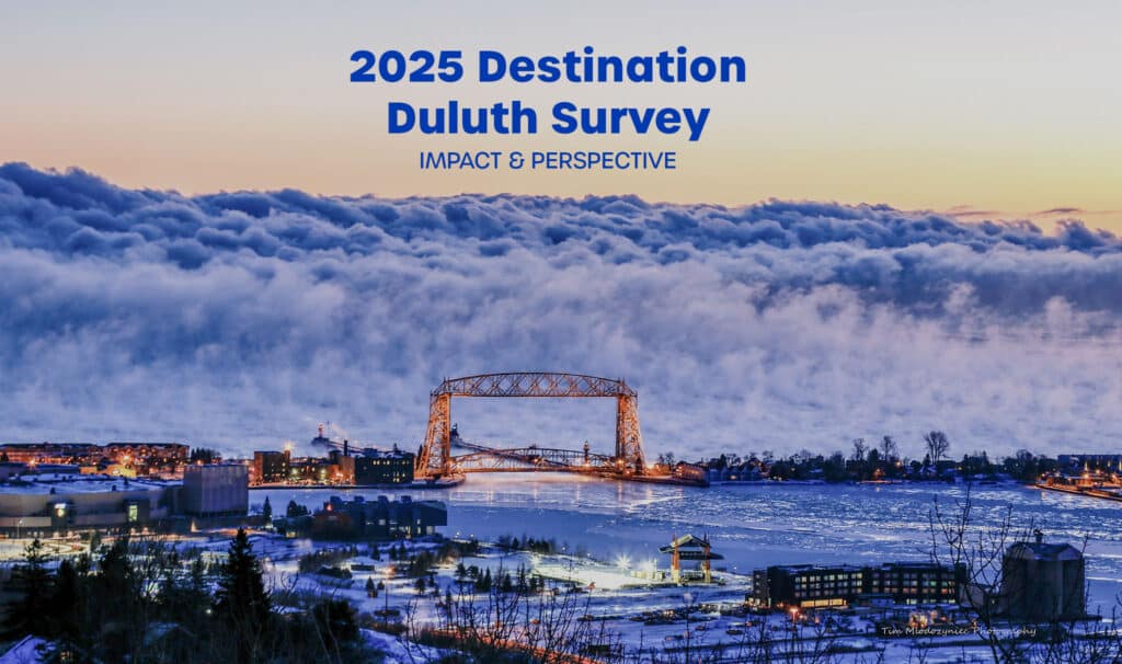 A dramatic blanket of sea smoke rolls across Lake Superior as the Aerial Lift Bridge glows in the early morning light, revealing the raw beauty of winter in the Northland. Tim Mlodozyniec